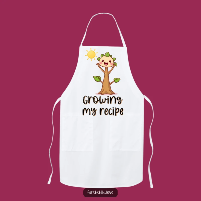 Funny Tree Sprout Apron: Gardener's Helper with Kawaii Sprout Reaching, Garden Funny Gift