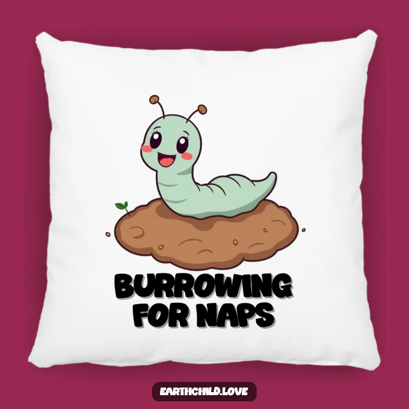 Funny Kawaii Earthworm Pillow: Cozy Burrowing Comfort for Your Couch
