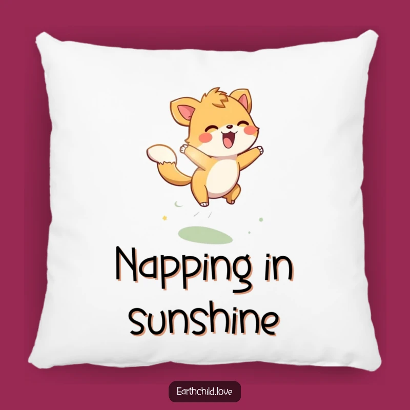 Funny Animal Sunbeam Leaper Pillow: Cozy & Energetic Accent Gift