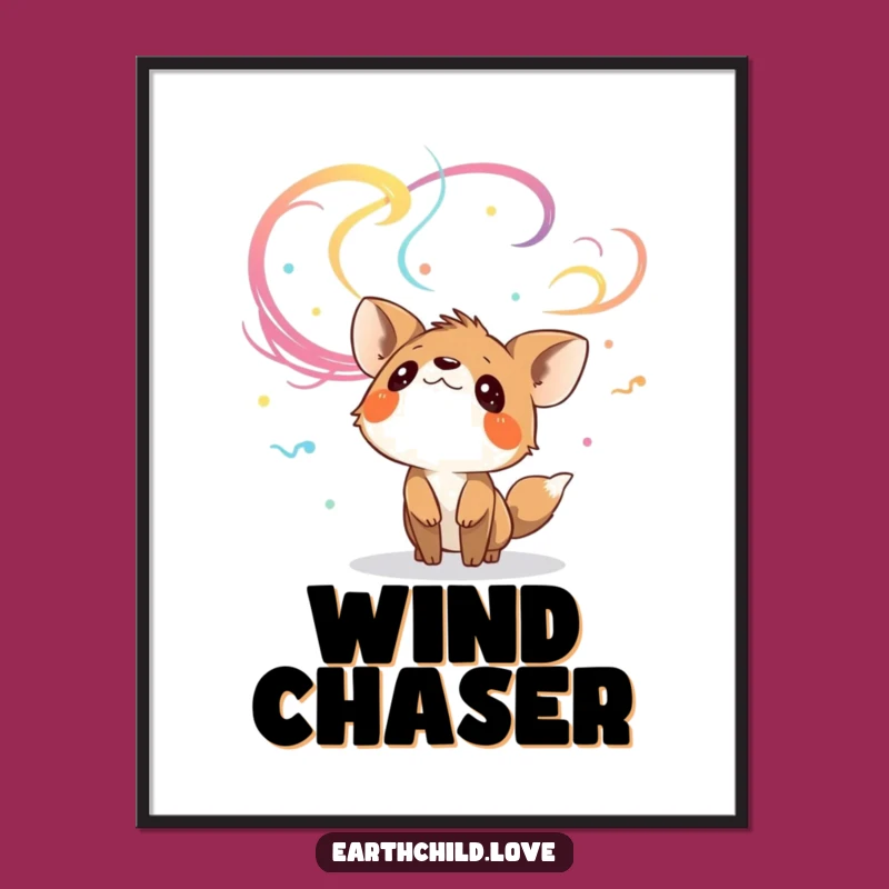 Funny Animal Wind Watcher Poster: Whimsical Wall Art, Hilarious Gift