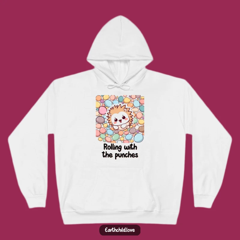 Funny Kawaii Hedgehog Hoodie - Cozy Sweatshirt for Playful Pebble Fans