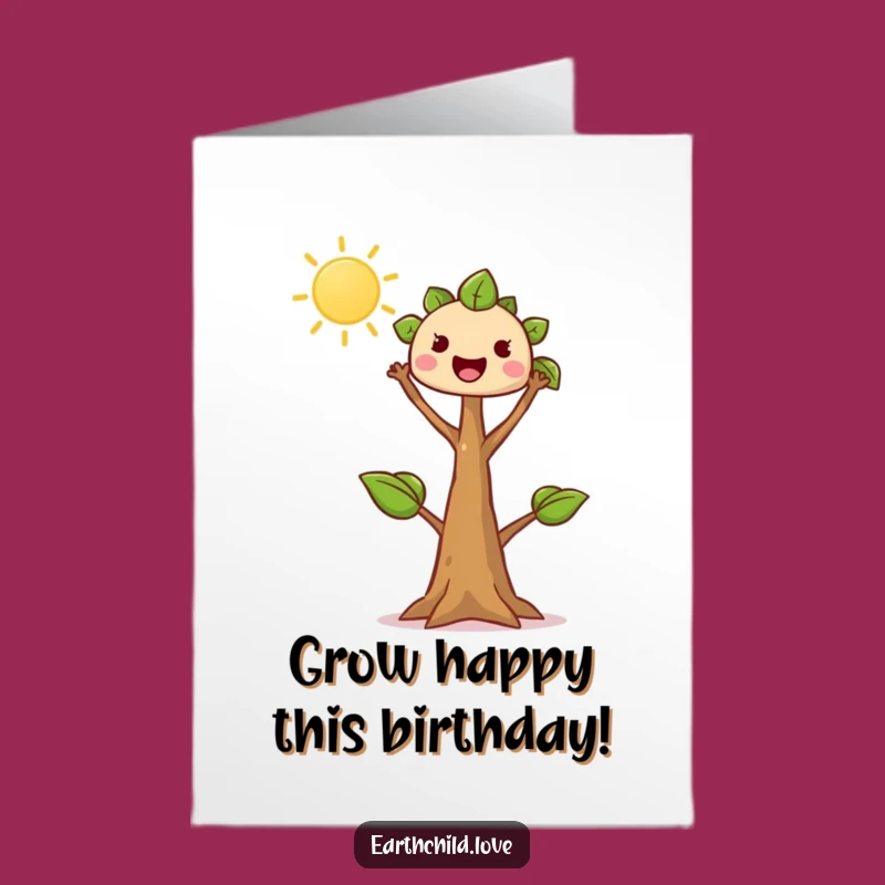 Free Printable Tree Sprout Birthday Card - Growing Joy Downloadable Gift