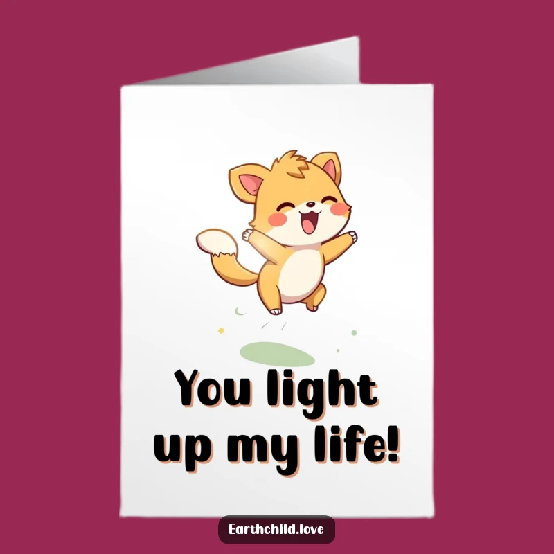 Free Printable Congratulations Card: Sunbeam Leaping Animal - Funny Downloadable Gift!