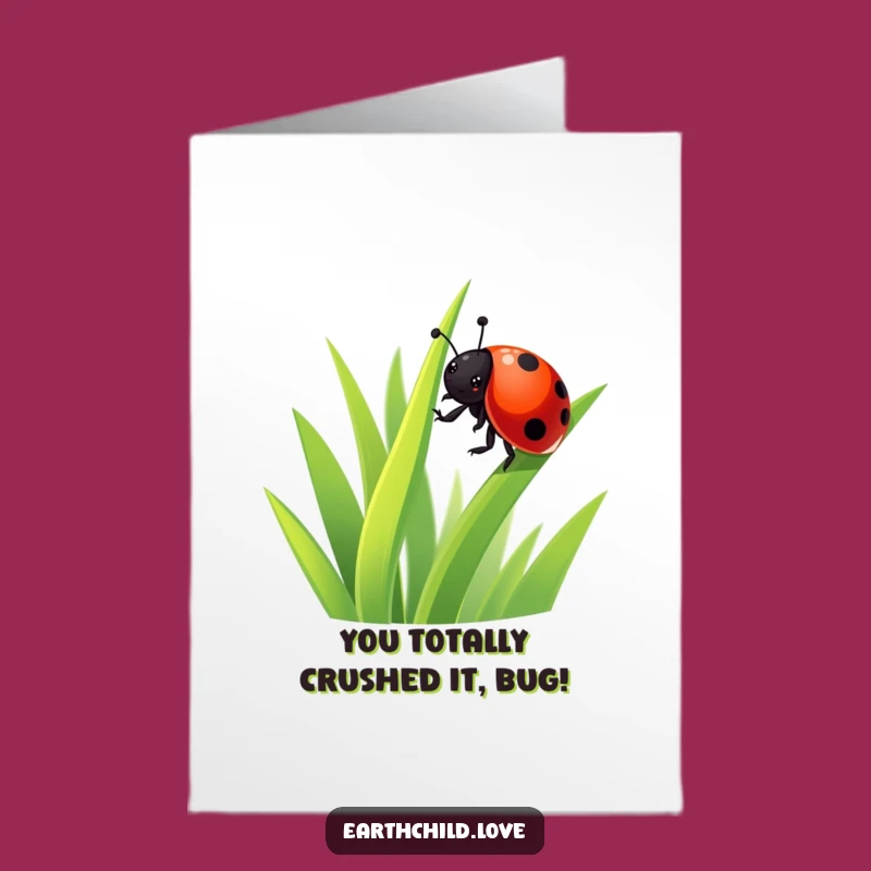 Kawaii Ladybug Free Printable Congratulations Card - Funny Downloadable Gift