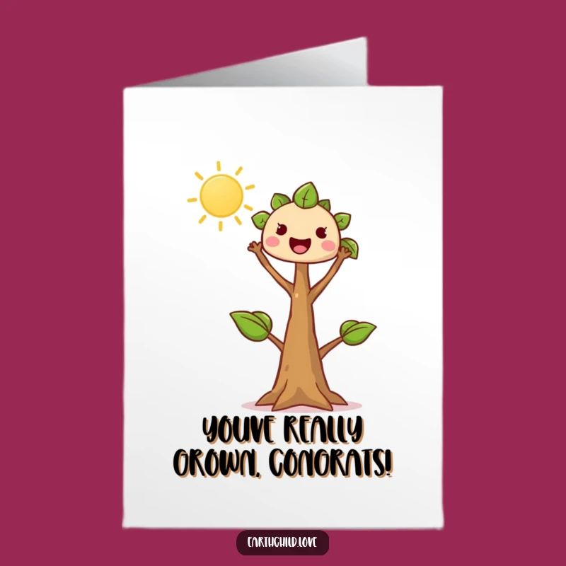 Free Printable Tree Sprout Congrats Card - Reaching New Heights Downloadable