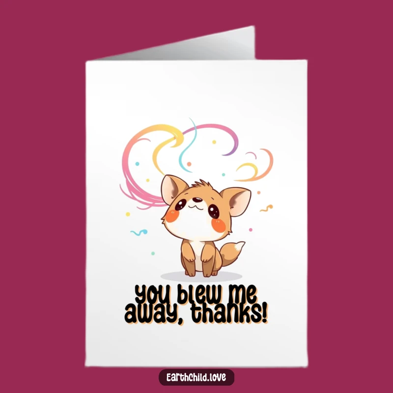 Free Printable Thank You Card: Wind Watching Animal - Funny Downloadable Gift!