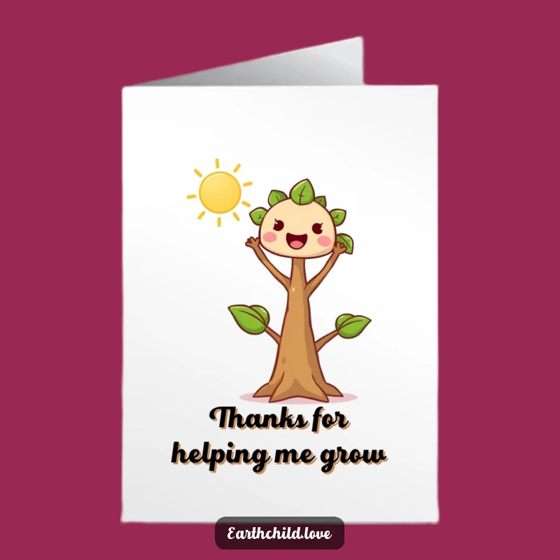 Free Printable Tree Sprout Thank You Card - Growing Gratitude Downloadable