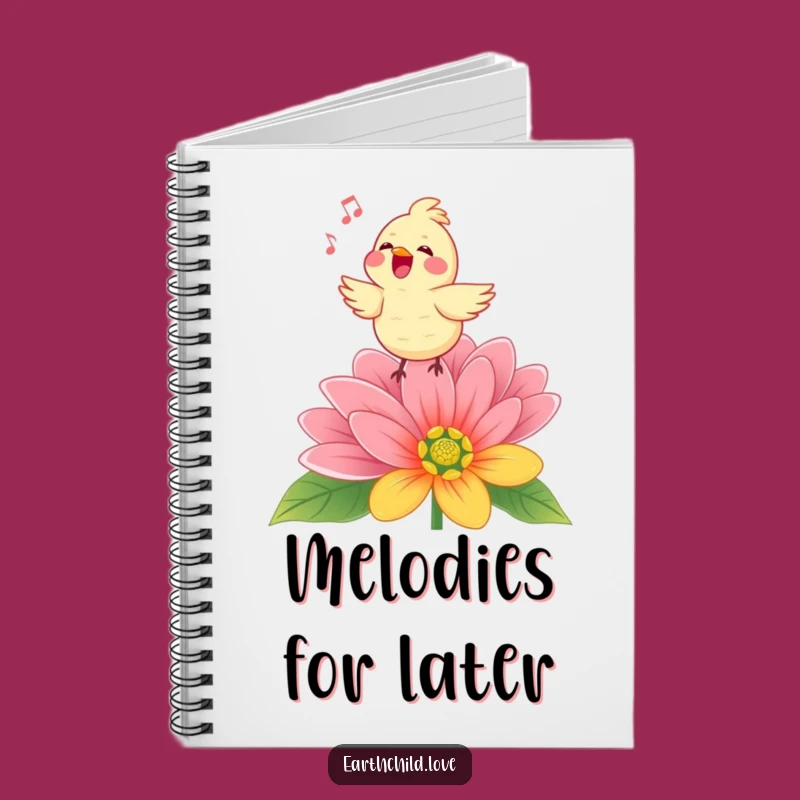 Funny Kawaii Singing Bird Notebook - Lined Journal for Joyful Ideas & Notes