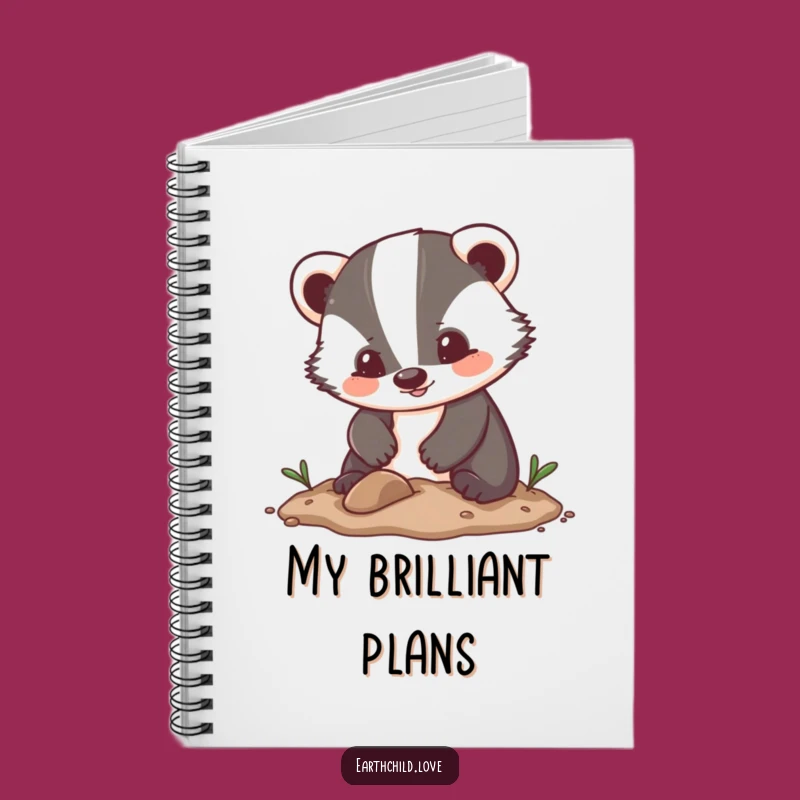 Funny Kawaii Journal: Badger Digging for Cute, Funny Notes and Ideas