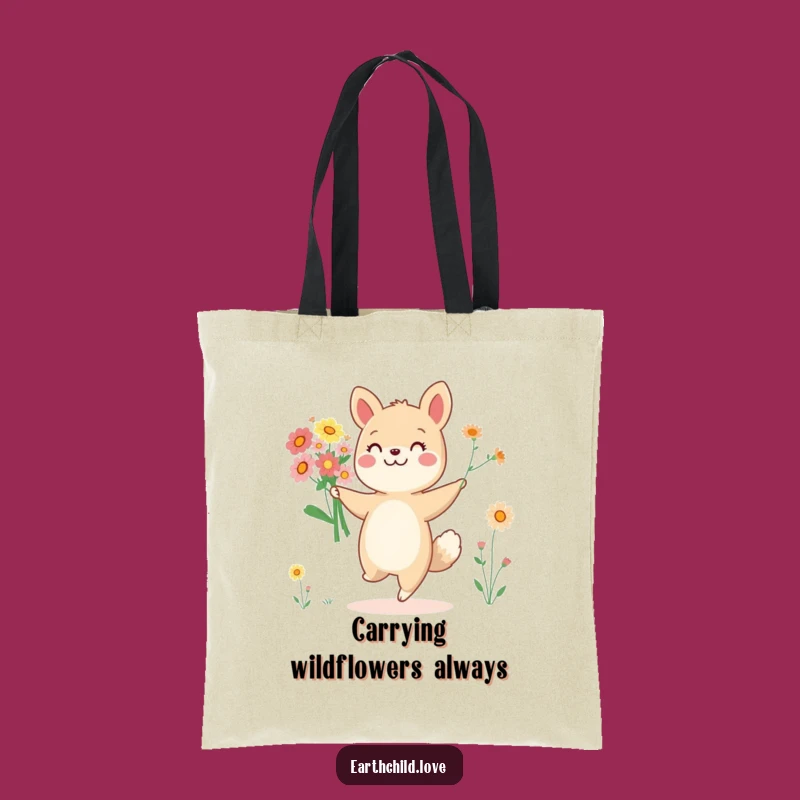 Funny Animal Dancer Tote Bag: Cheerful & Practical Floral Carryall Gift